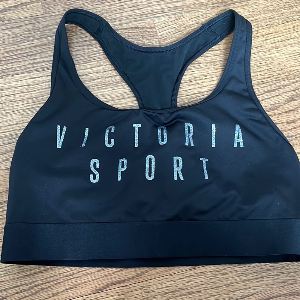 VS Sport Sparkle Logo Sports Bra Sz M